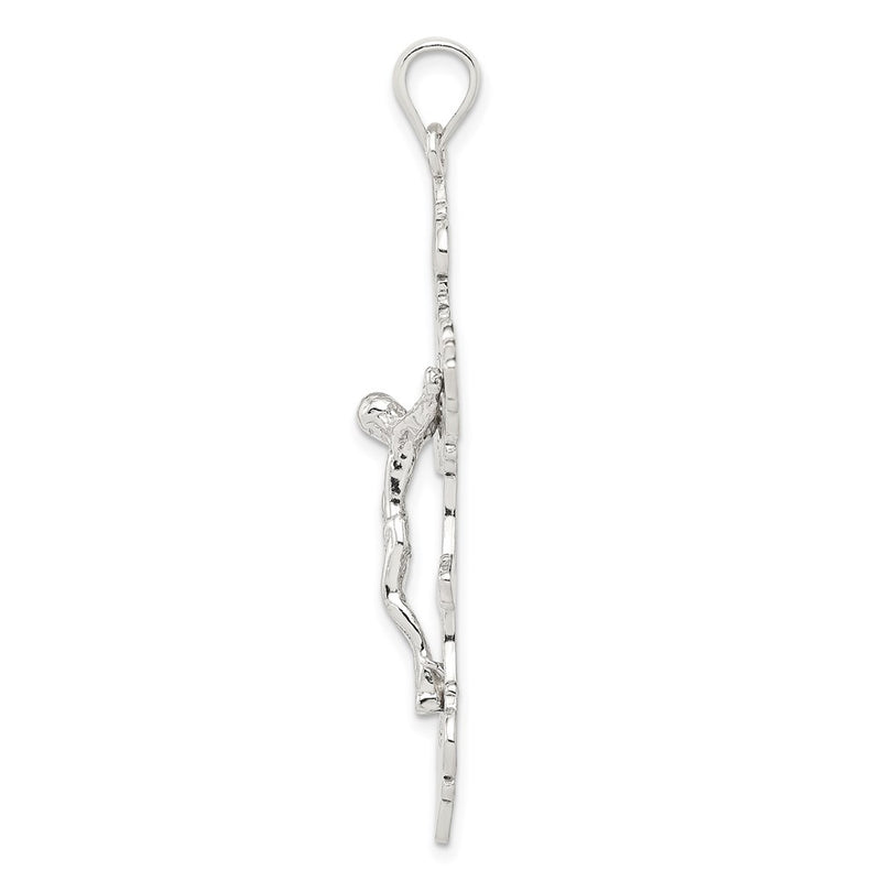 Sterling Silver Polished Inri Crucifix Pendant