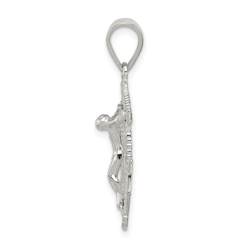 Sterling Silver Polished Mini Mariner Inri Crucifix Pendant
