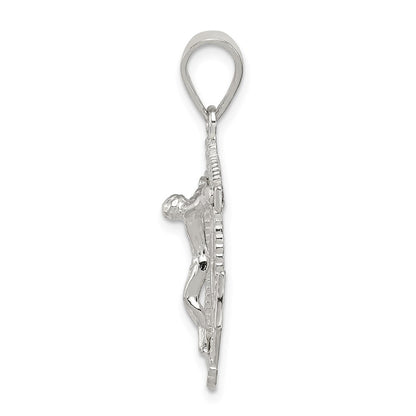 Sterling Silver Polished Mini Mariner Inri Crucifix Pendant