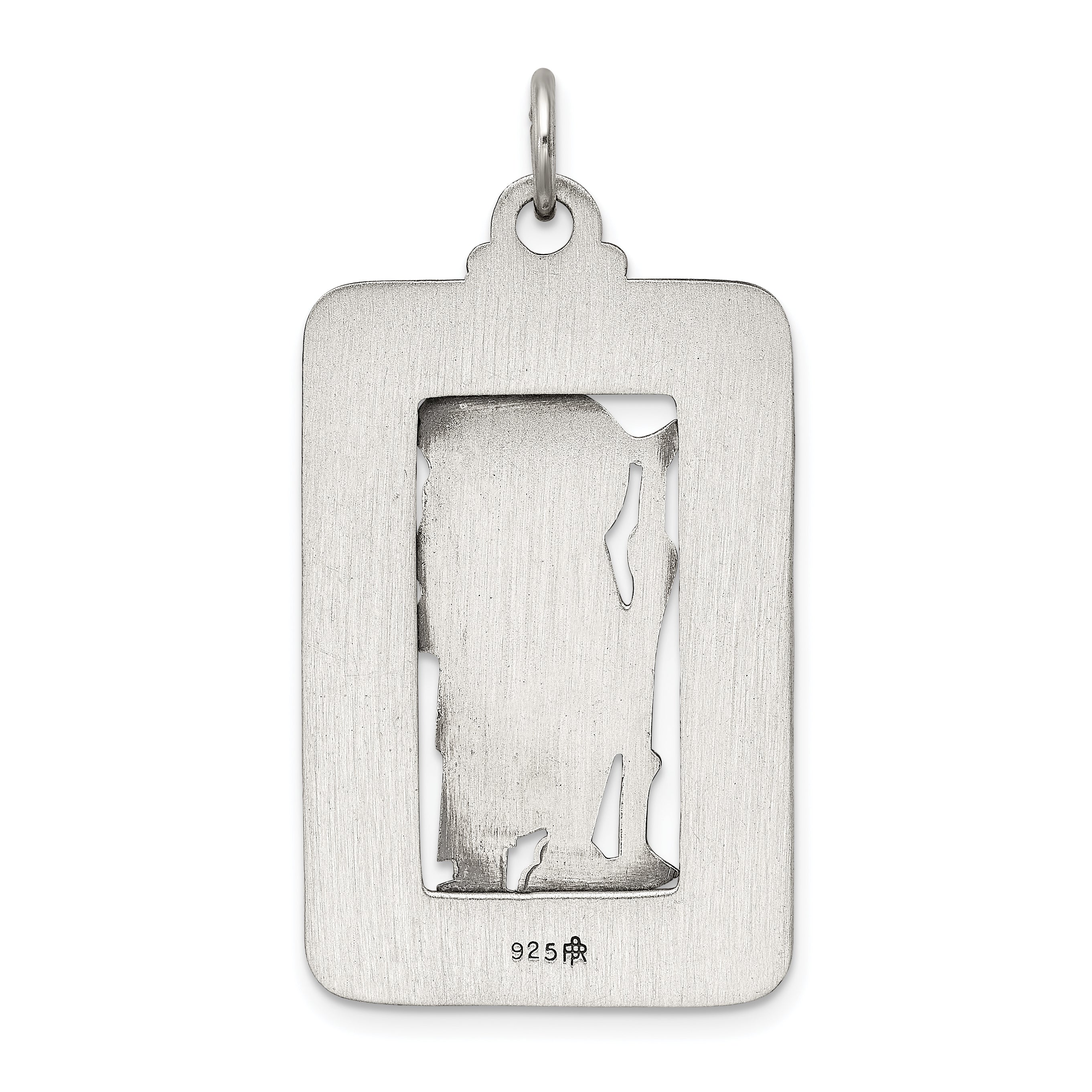Sterling Silver Antiqued And Brushed St. Christopher Medal