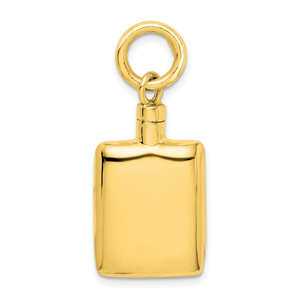Ss/Gold Plated Sterling Silver Gold-Tone Polished Rectangular Ash Holder Pendant