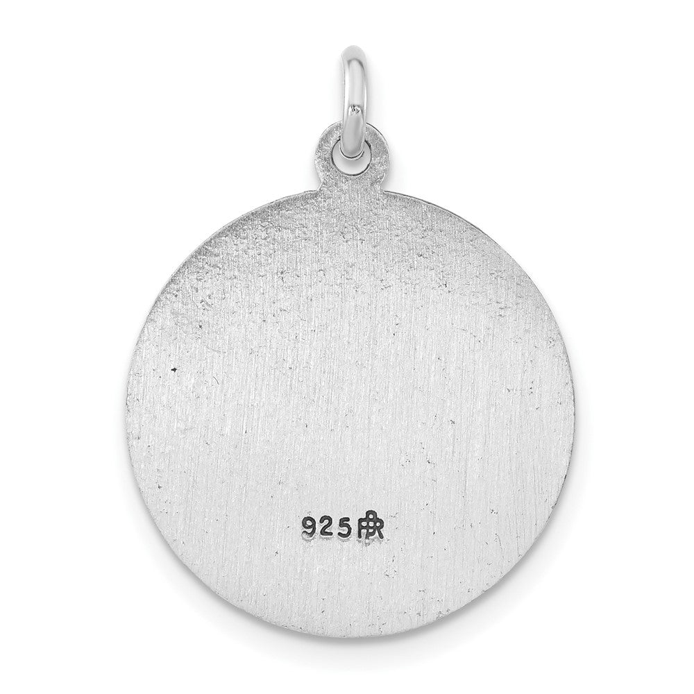Sterling Silver Antiqued And Brushed Papa Francisco Medal