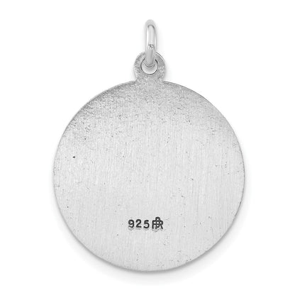 Sterling Silver Antiqued And Brushed Papa Francisco Medal