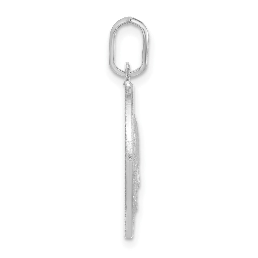 Sterling Silver Matte & Polished Papa Francesco Medal Pendant