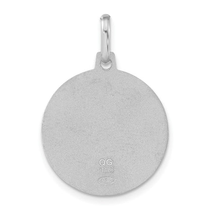 Sterling Silver Matte & Polished Papa Francesco Medal Pendant