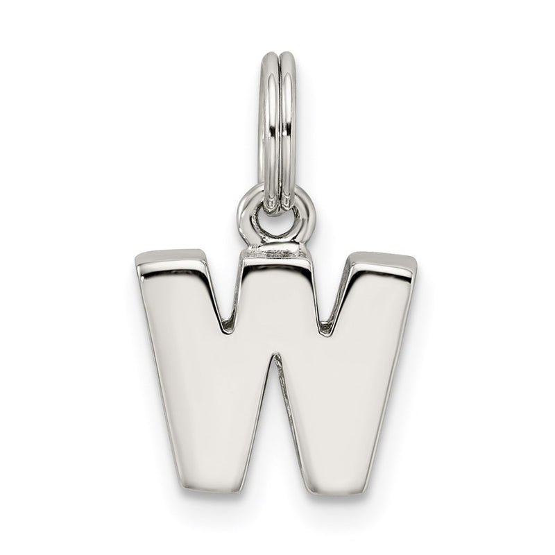 Sterling Silver Letter W Initial Charm