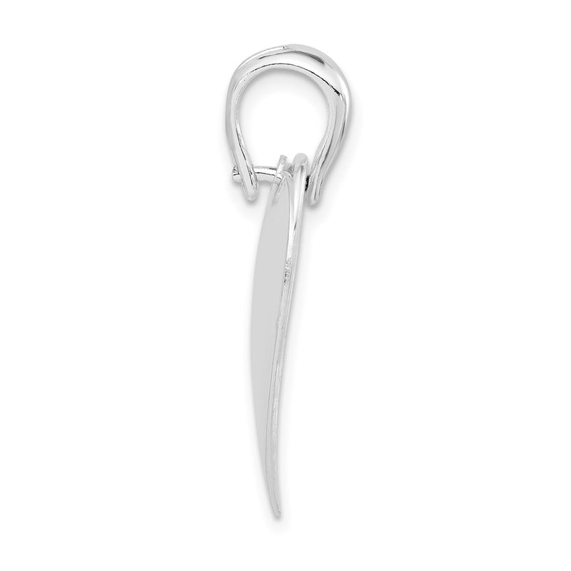 Sterling Silver Polished & Textured Heart Pendant