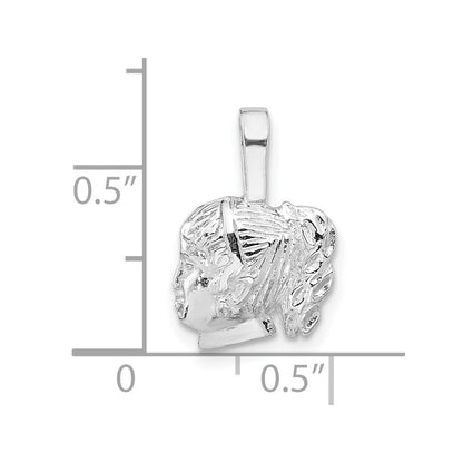 Sterling Silver Polished Girl Pendant