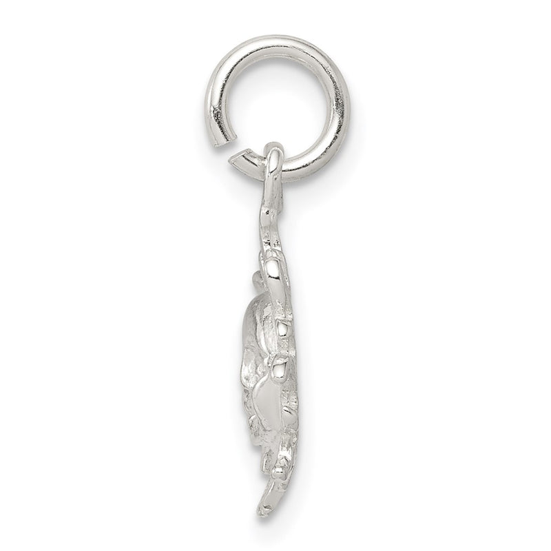 Sterling Silver Polished Face In Sun Pendant