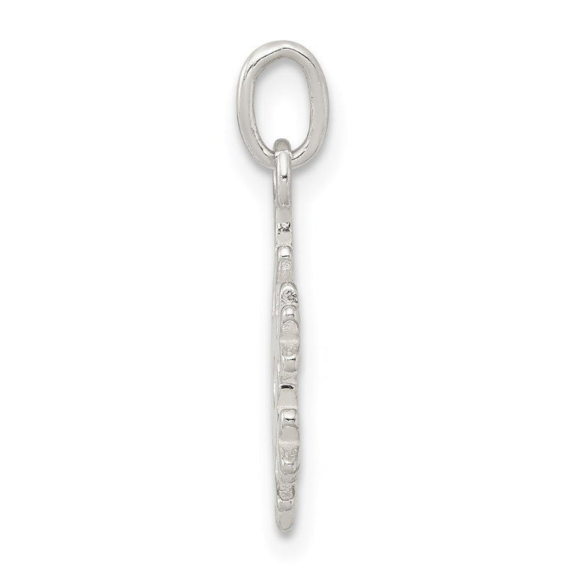 Sterling Silver Polished Snowflake Charm