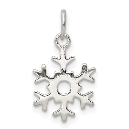 Sterling Silver Polished Snowflake Charm
