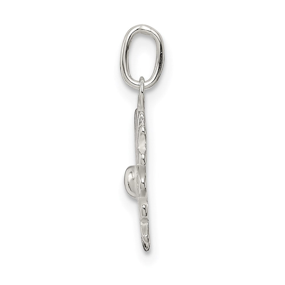 Sterling Silver Polished Snowflake Charm