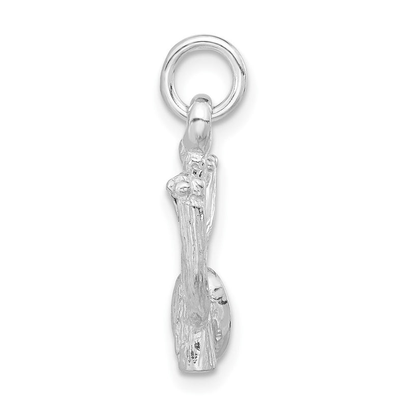 Sterling Silver 3-D Polished Cactus W/ Wheel Pendant