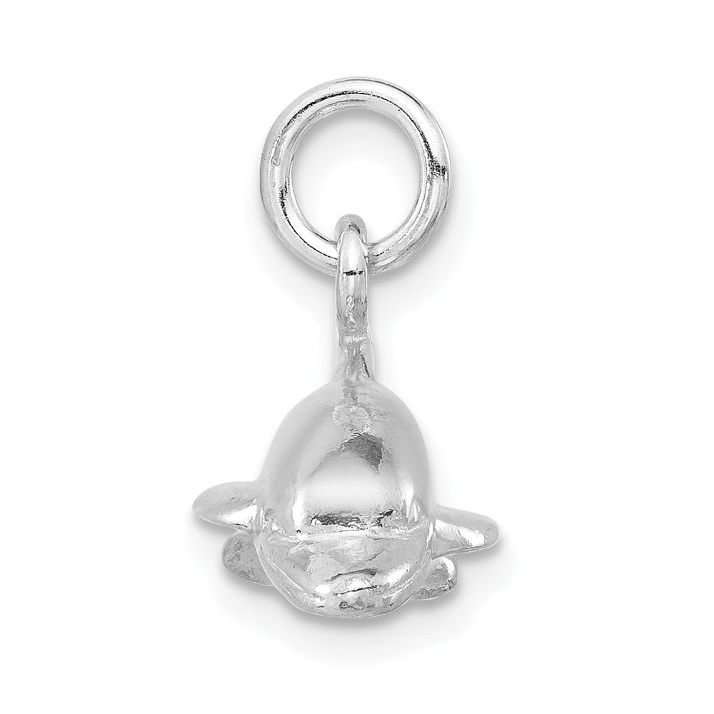 Sterling Silver Polished 3D Dolphin Pendant