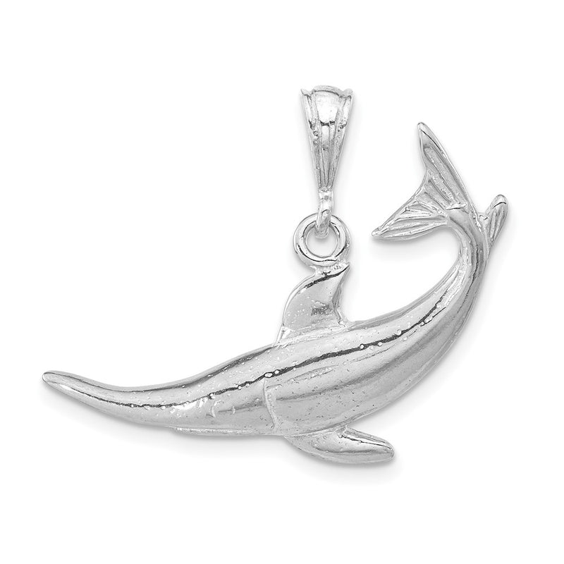 Sterling Silver Polished Fish Pendant