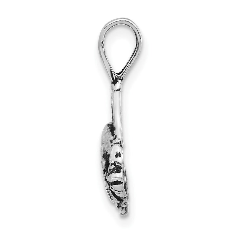 Sterling Silver Antiqued & Textured Goldfish Chain Slide