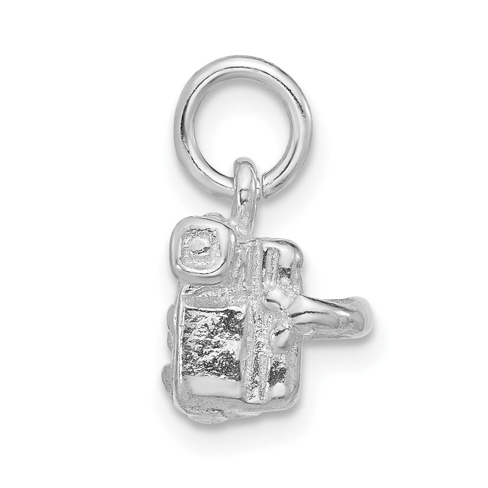 Sterling Silver Polished 3-D Video Camera Pendant
