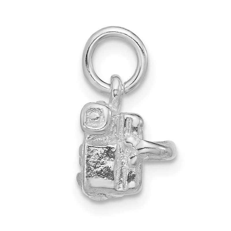 Sterling Silver Polished 3-D Video Camera Pendant