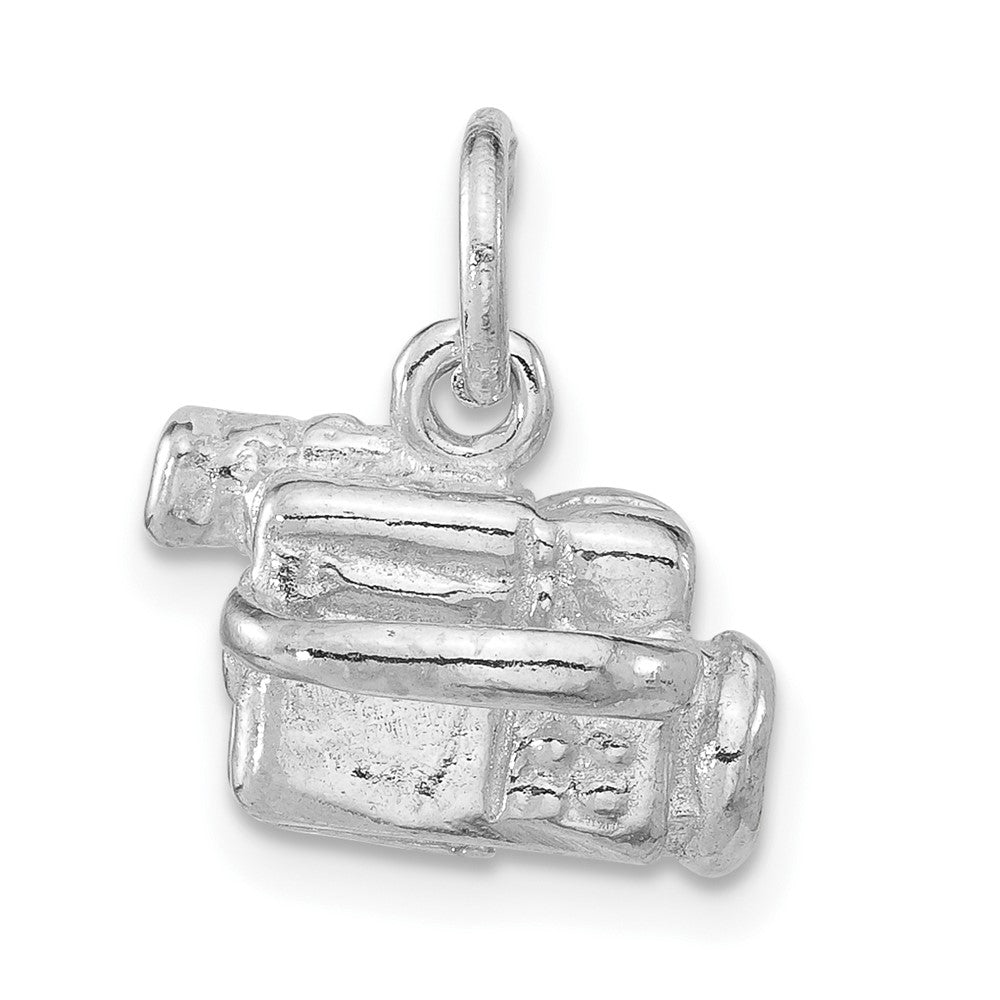 Sterling Silver Polished 3-D Video Camera Pendant