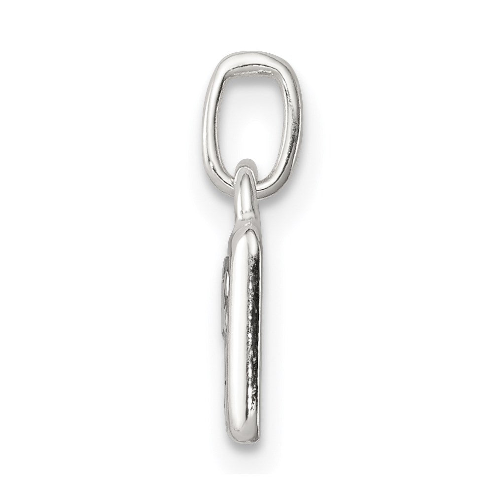 Sterling Silver Polished Enamel Abc 123 Pendant