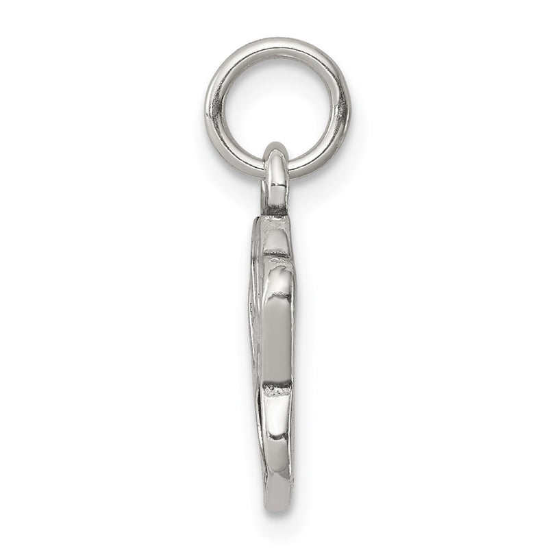 Sterling Silver Polished And Antiqued Paw Pendant