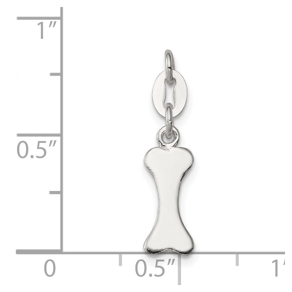 Sterling Silver Polished Dog Bone Charm