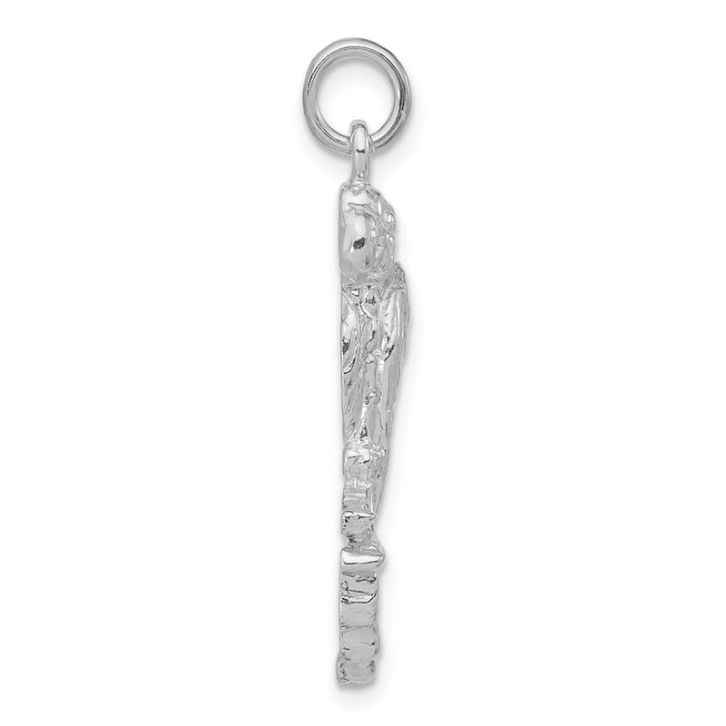 Sterling Silver Polished Parrot Pendant