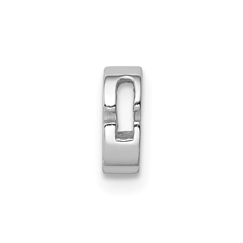 Sterling Silver Rhodium-Plated Cz Letter G Initial Slide Charm