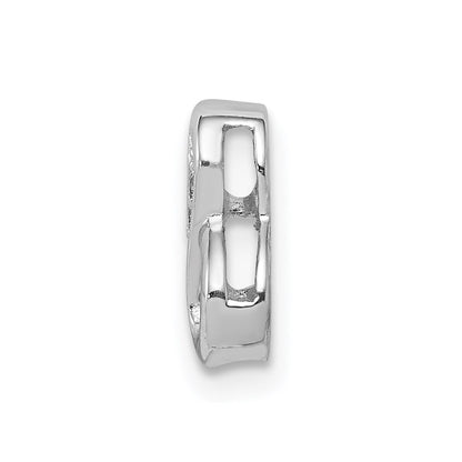 Sterling Silver Notes Rhodium Plated Cz Infinity Slide Charm
