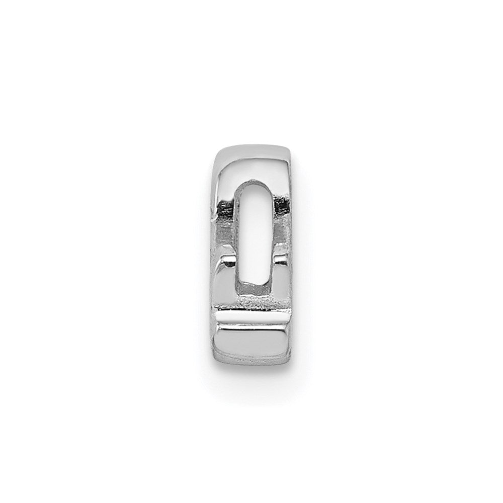 Sterling Silver Notes Rhodium Plated Ampersand Slide Charm