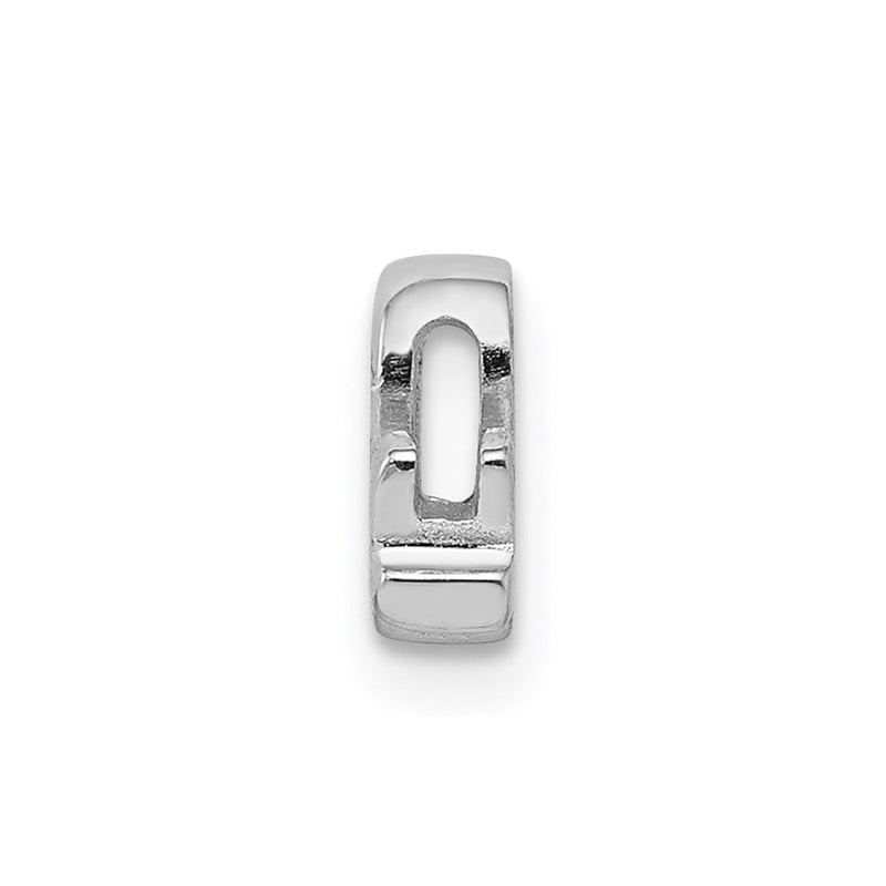 Sterling Silver Notes Rhodium Plated Ampersand Slide Charm