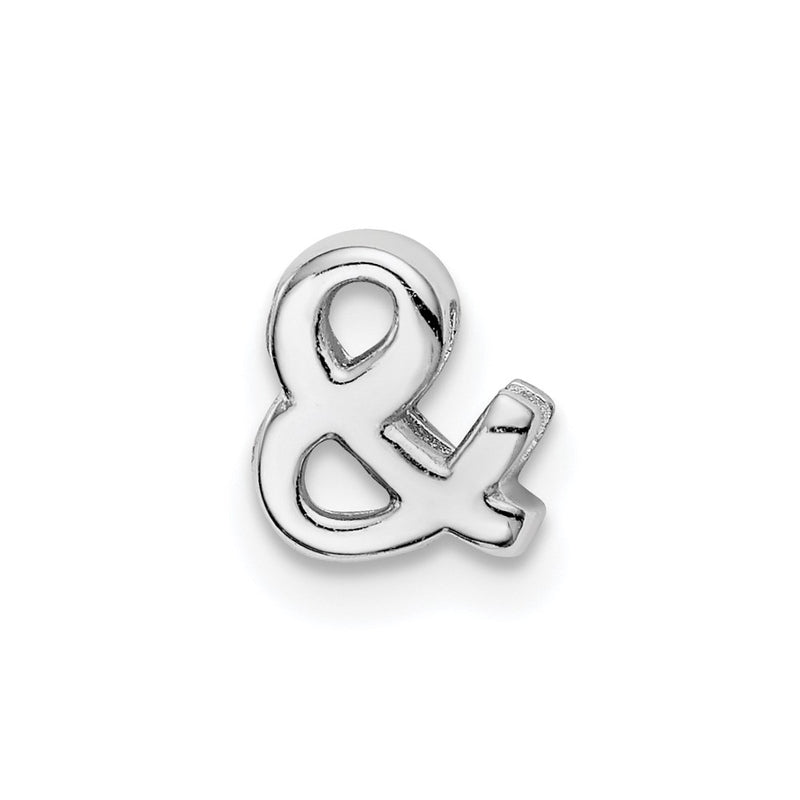 Sterling Silver Notes Rhodium Plated Ampersand Slide Charm