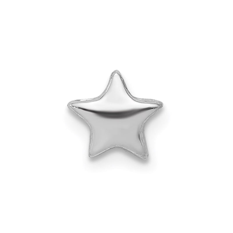 Sterling Silver Notes Rhodium Plated Star Slide Charm
