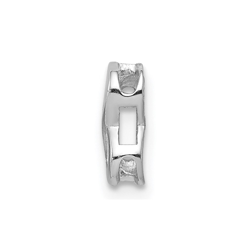 Sterling Silver Notes Rhodium Plated Infinity Slide Charm