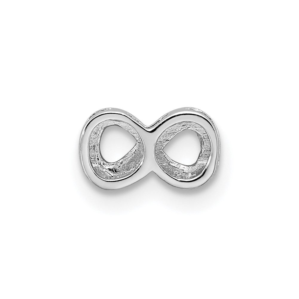 Sterling Silver Notes Rhodium Plated Infinity Slide Charm
