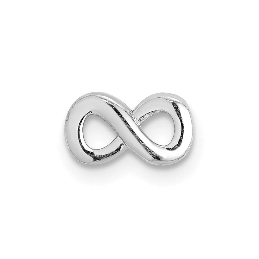 Sterling Silver Notes Rhodium Plated Infinity Slide Charm