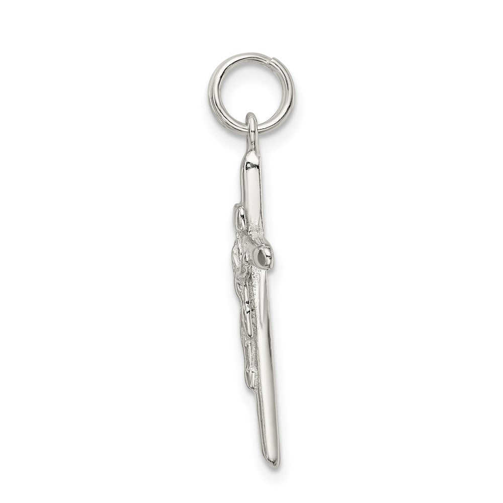Sterling Silver Polished Inri Crucifix Charm