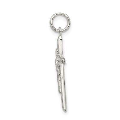 Sterling Silver Polished Inri Crucifix Charm