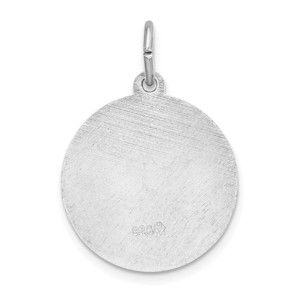Sterling Silver Rhodium-Plated Spanish St. Anthony Medal Pendant