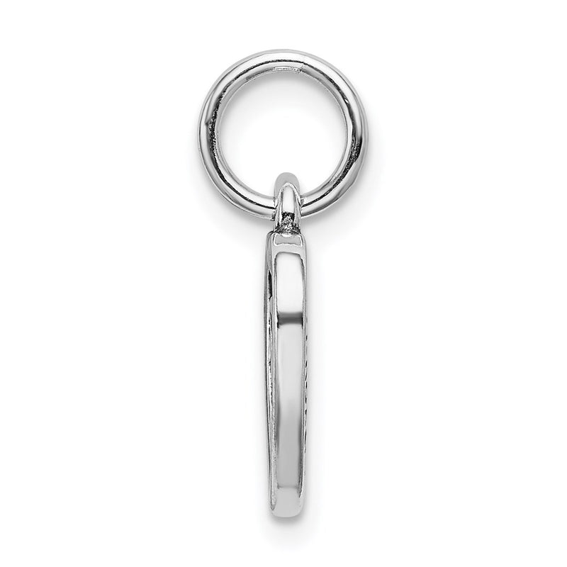 Sterling Silver Rhodium-Plated Oxidized You And Me Pendant