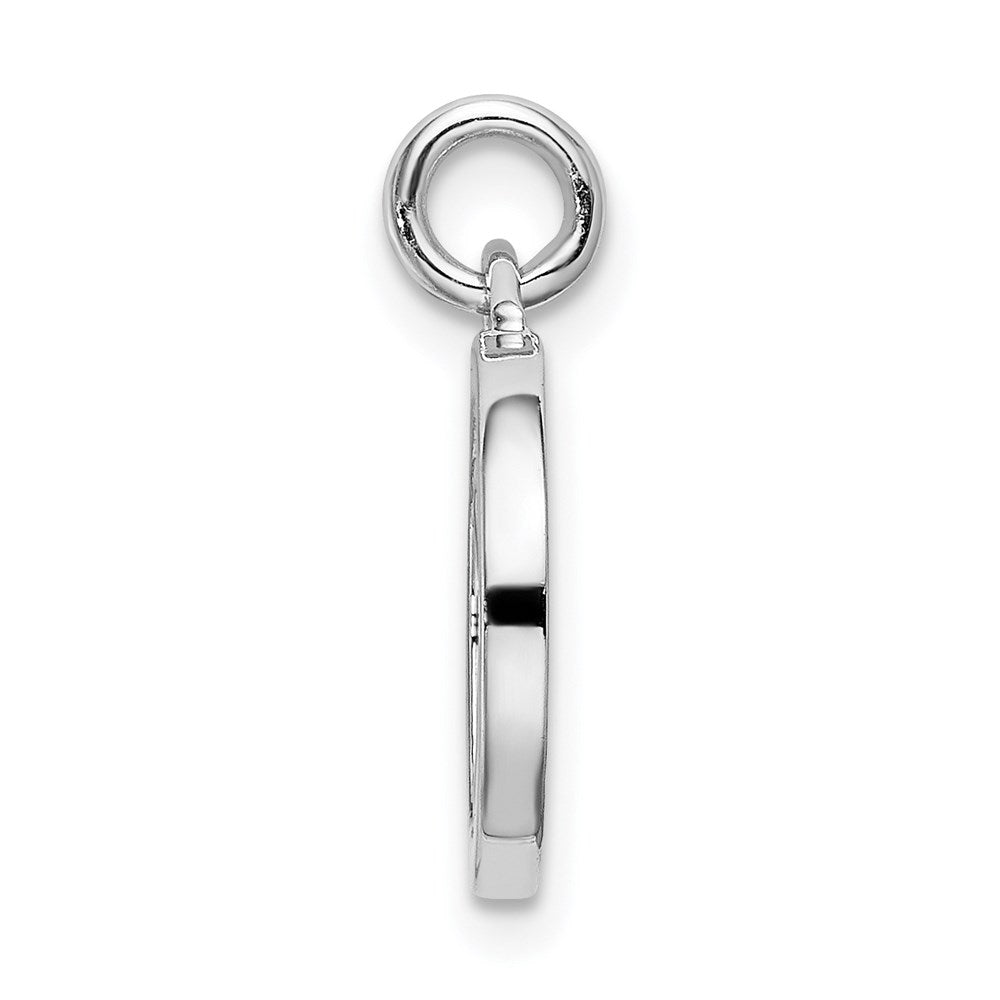 Sterling Silver Rhodium, Rose & Gold-Tone Polished Hearts Pendant