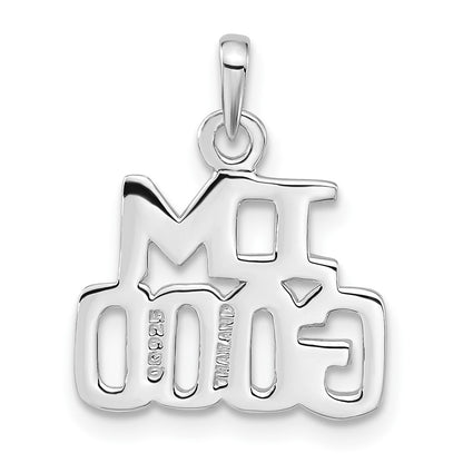 Sterling Silver Rhodium-Plated Polished Im Good Pendant