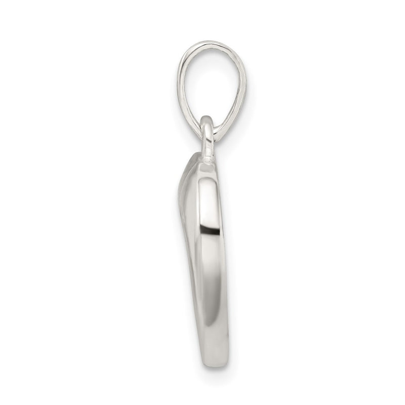 Sterling Silver Polished Love Heart Pendant