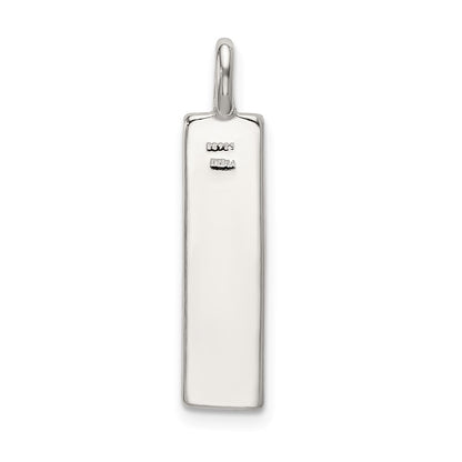 Sterling Silver Polished Enameled Family Pendant