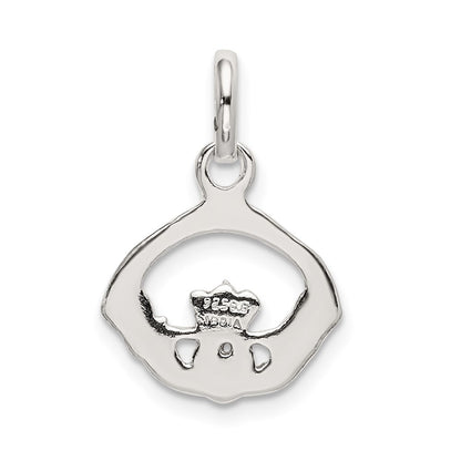 Sterling Silver Polished Claddagh Charm