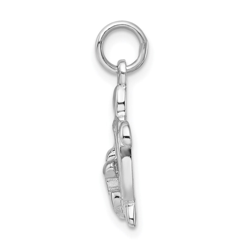 Sterling Silver Rhodium-Plated Turtles Pendant