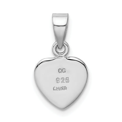 Sterling Silver Rhodium-Plated Antiqued Love My Dog Pendant