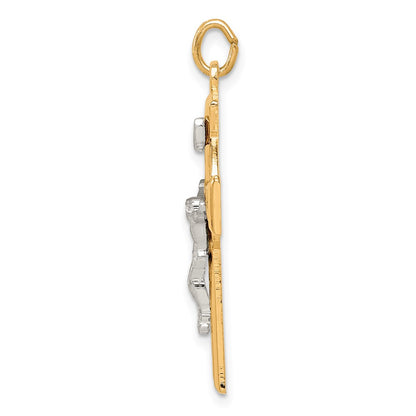 Sterling Silver & Gold Tone Inri Crucifix Pendant