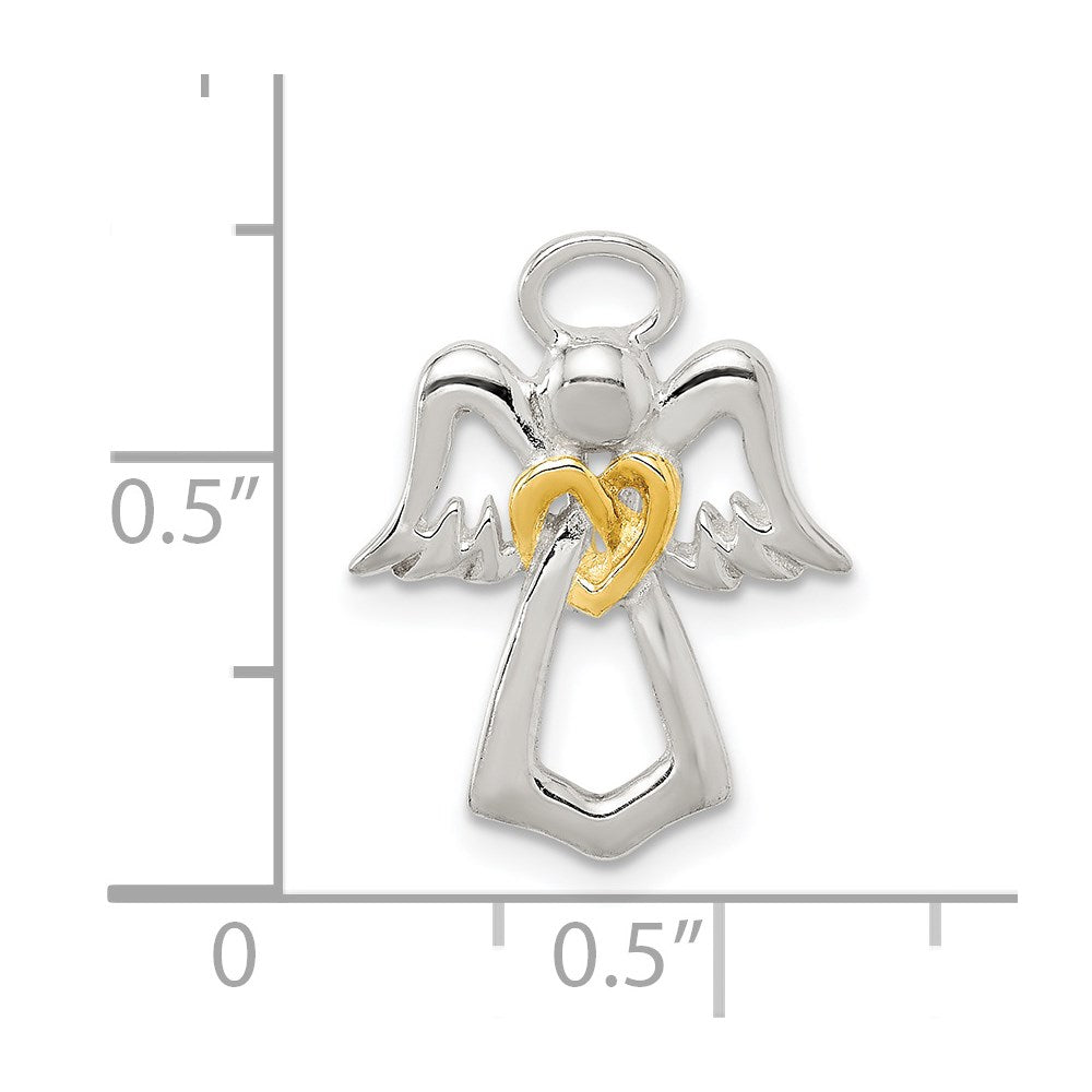 Sterling Silver & Gold Tone Angel Chain Slide