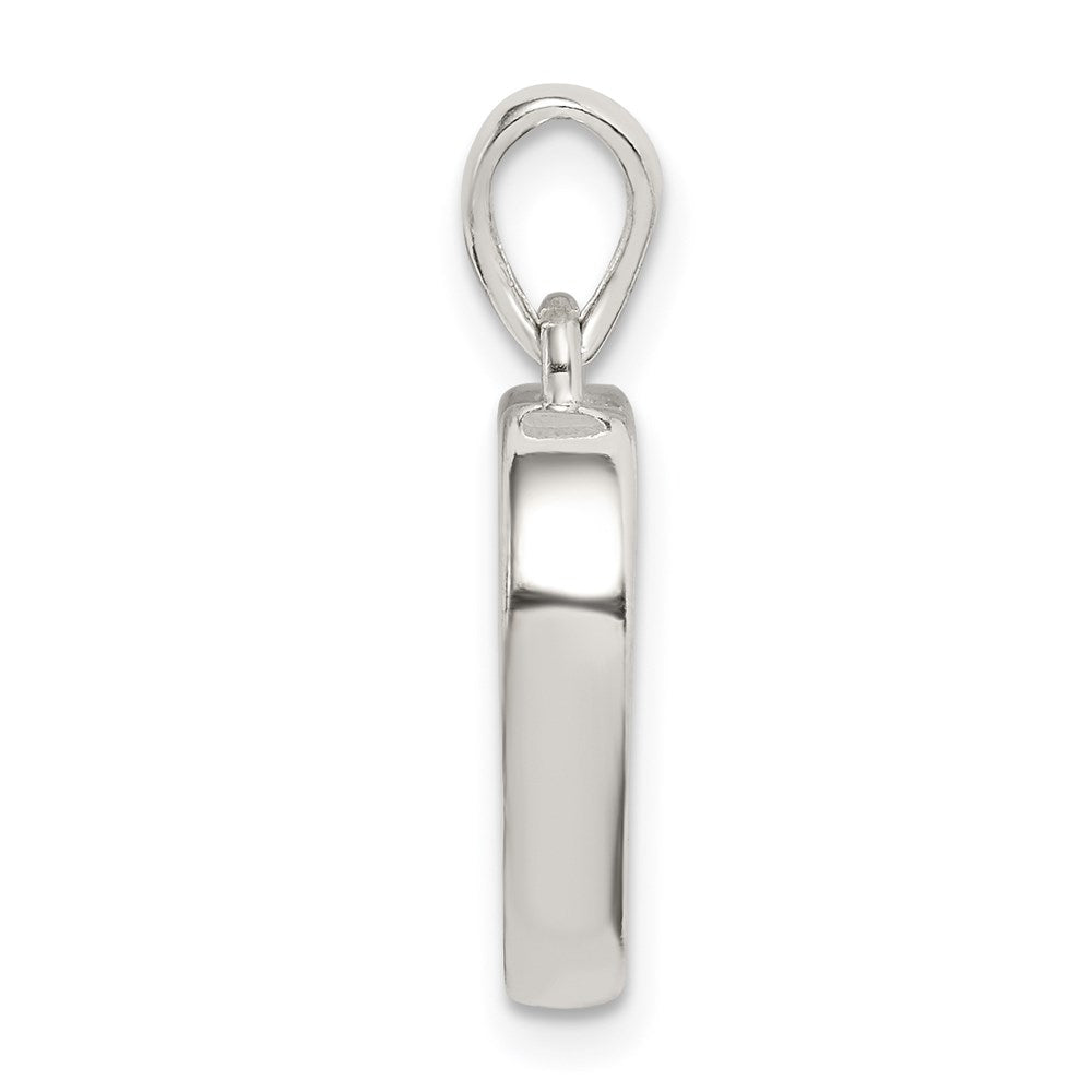 Sterling Silver Enamel Love You Mom Heart Pendant